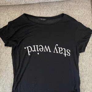 Brandy Melville "Stay Weird" Crop Top